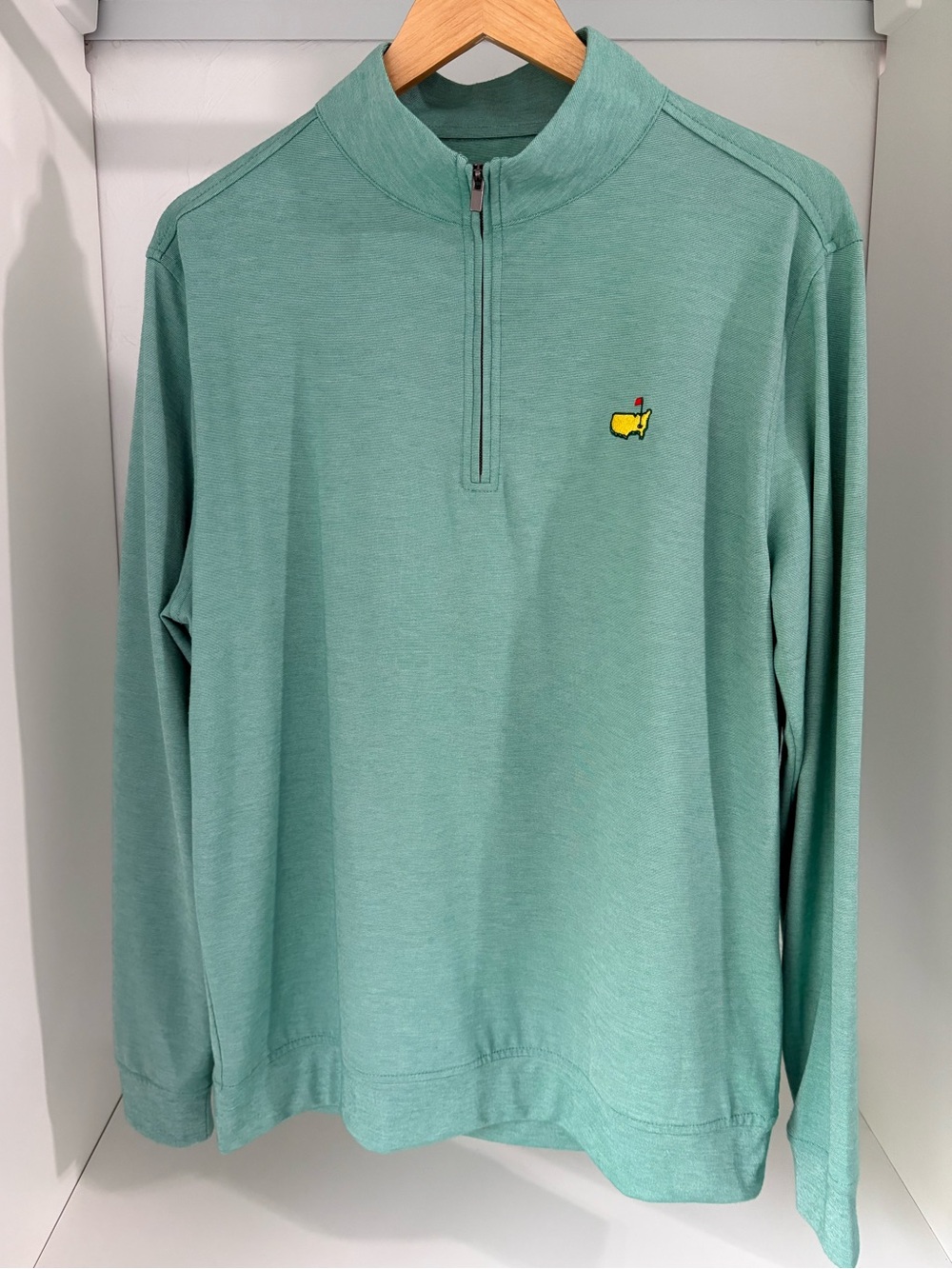 Men's Masters Golf Quarter-Zip Pullover Light Green